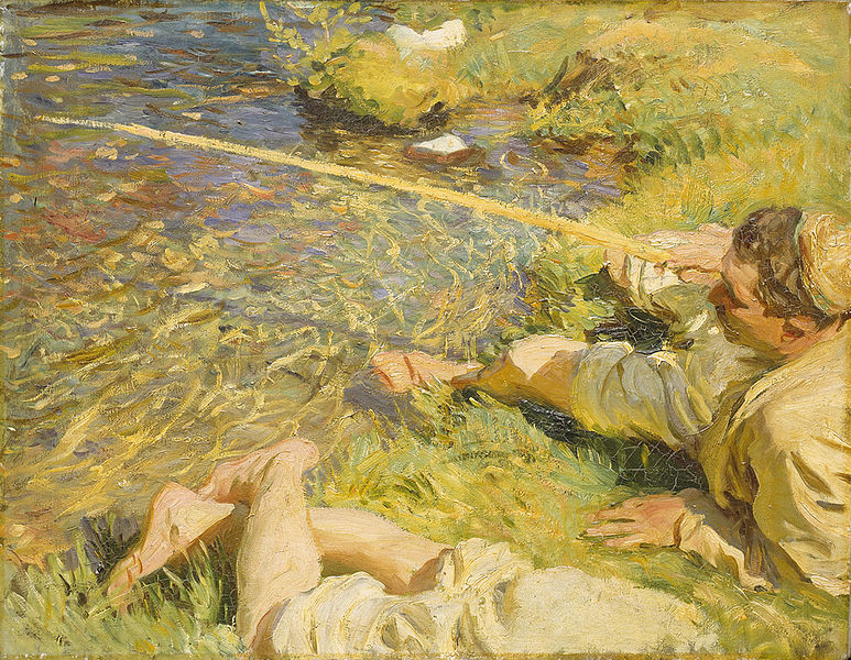 John Singer Sargent A Man Fishing